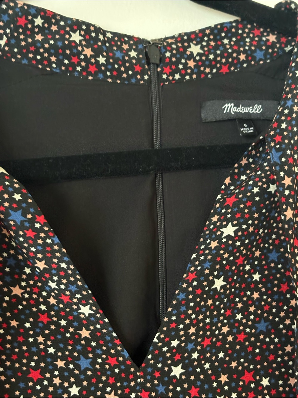 Madewell Balsam 100% Silk Tie-Neck Dress in Starry Night Size 6 - Picture 7 of 12